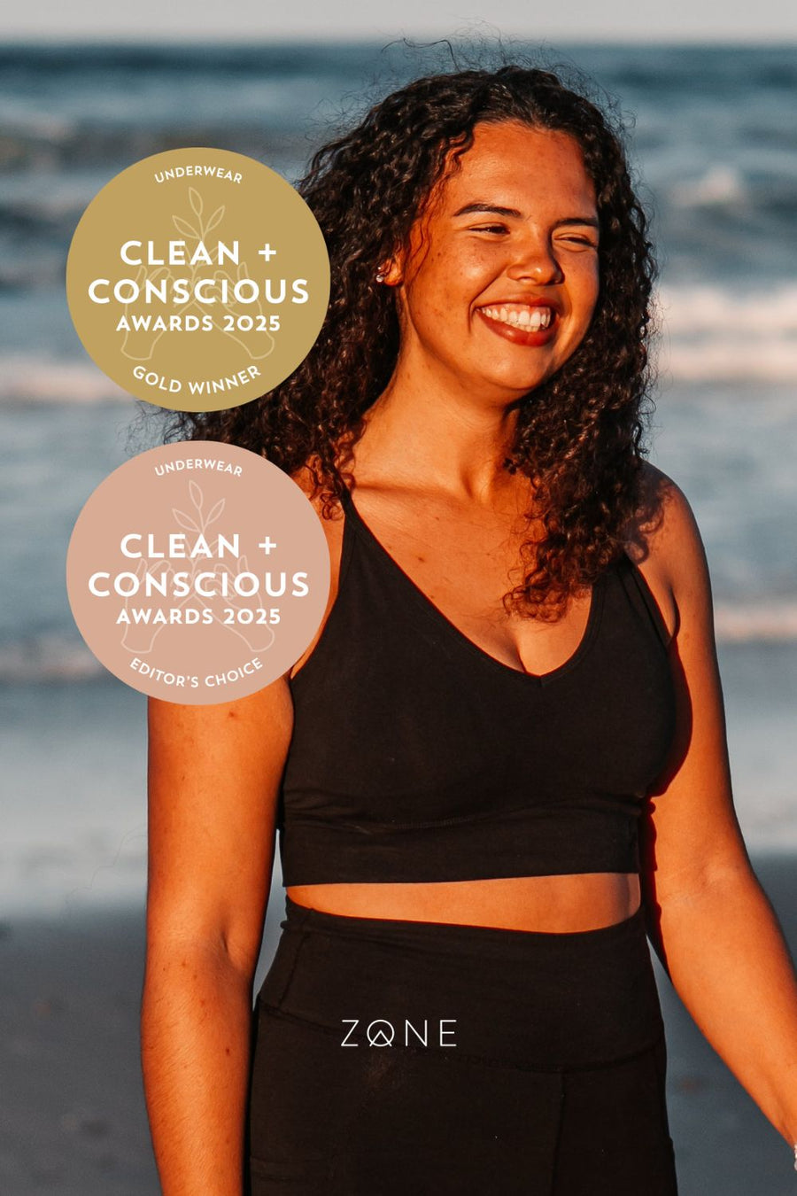 our hemp bralette wins GOLD in the clean and conscious awards 2025