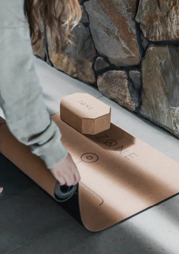 Cork Yoga Mat and Blocks Combo ZONE