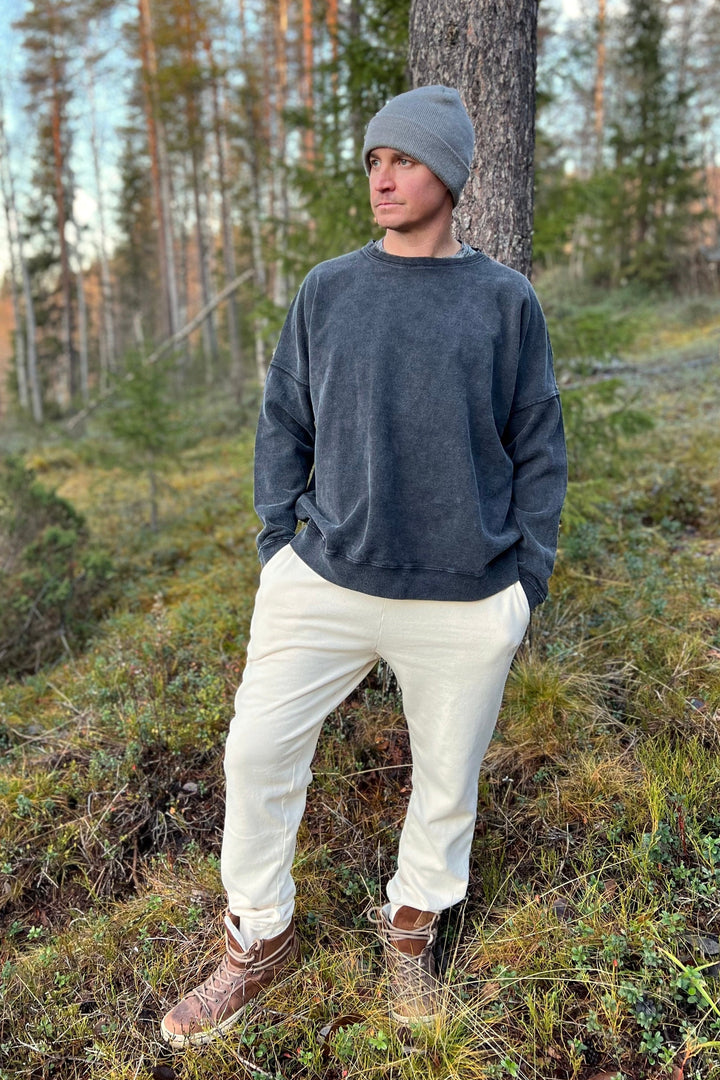 Hemp Crew Sweater Black Ash