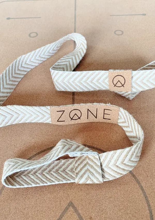 Jute Yoga Strap in Cream/Natural 140cm ZONE