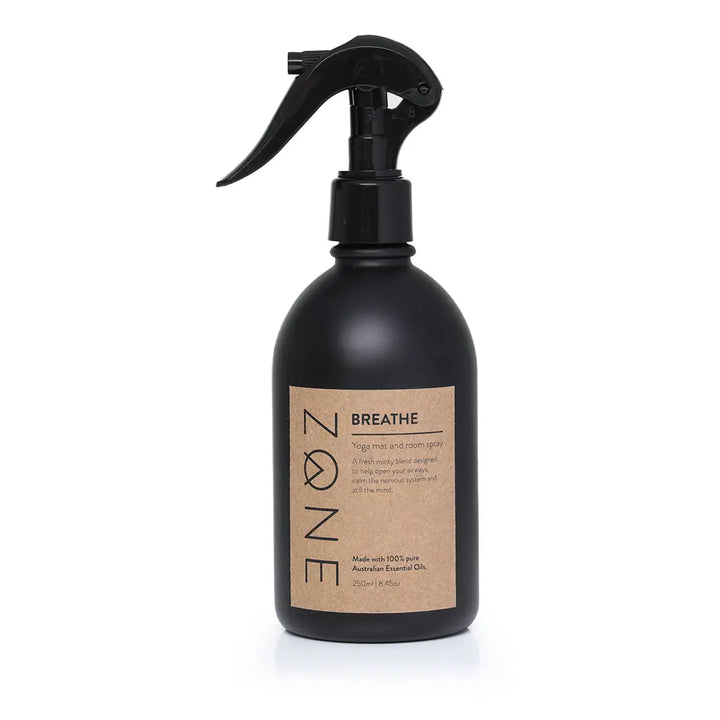 ZONE  250ml Yoga Mat and Room Spray made from Australian essential oils  in fresh and minty Breathe scent 