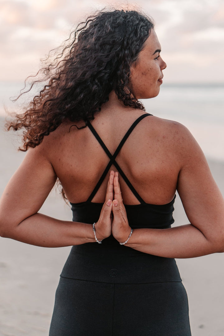 Cross back yoga bra