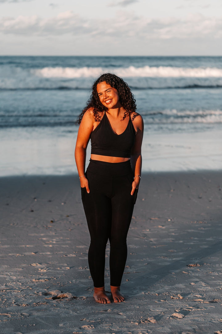 Black yoga leggings  - Non Toxic Activewear