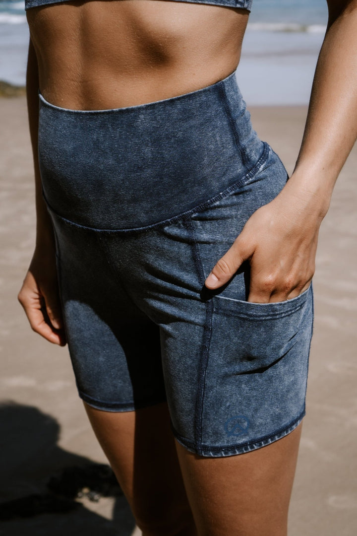 Ocean Blue Hemp Bike shorts