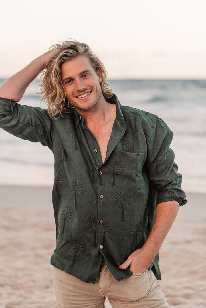 hemp linen mends shirt