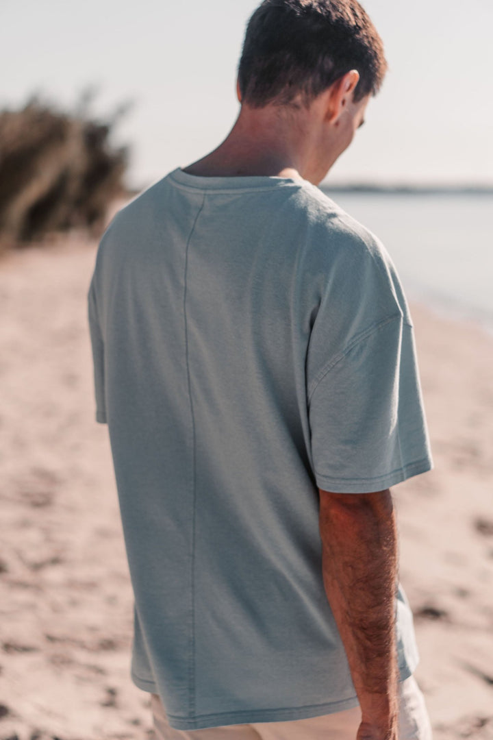 premium hemp t shirt with centre back seam