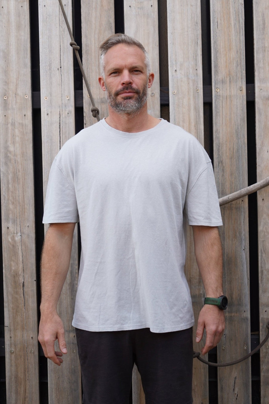 mens hemp t shirts - Grey