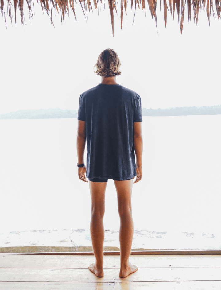 Back view hemp and organic cotton t shirt